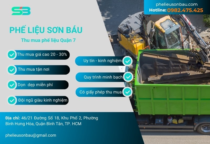 Nên chọn dịch vụ thu mua phế liệu tại quận 7 của Phế liệu Sơn Báu