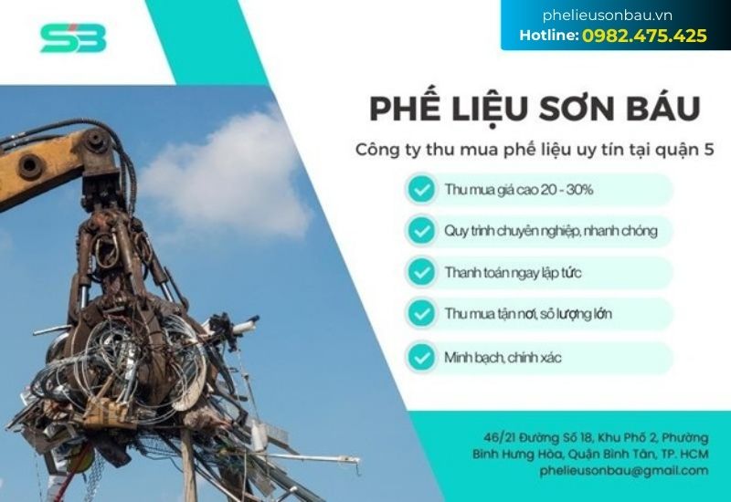 Phế liệu Sơn Báu thu mua phế liệu giá cao tại quận 5
