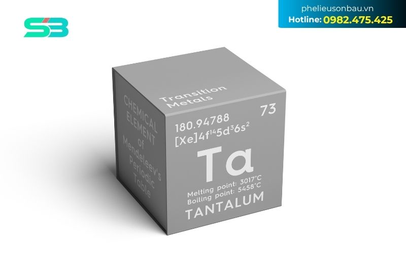 Tantalum là một kim loại hiếm có độ cứng khoảng 2,5 GPa Tantalum là một kim loại hiếm có độ cứng khoảng 2,5 GPa