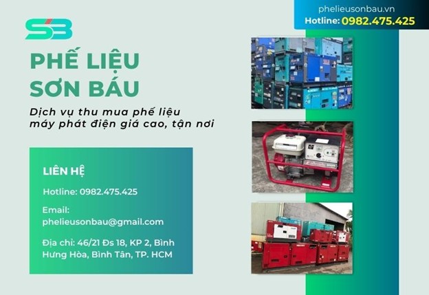 thu mua máy phát điện cũ giá cao tại Sơn Báu