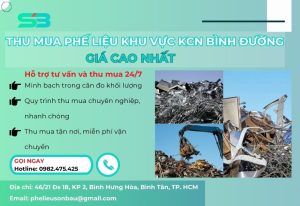 Thu mua phế liệu tại KCN Bình Đường, Bình Dương - Giá cao, chuyên nghiệp, tận nơi