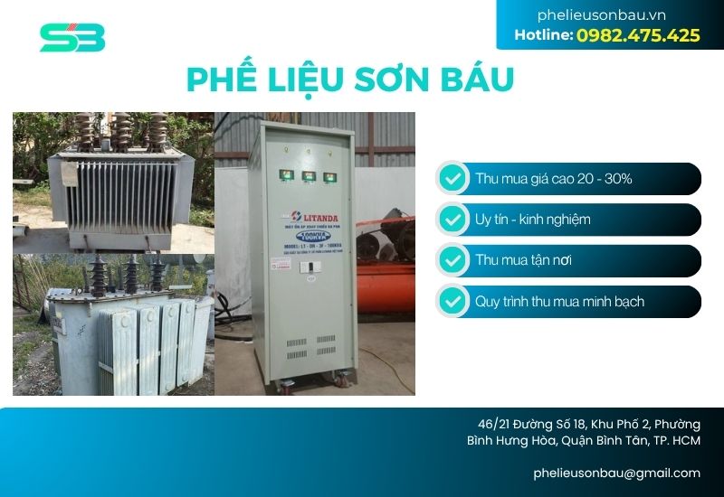 Sơn Bán mua máy biến áp cũ giá cao hơn thị trường 20 - 30%.